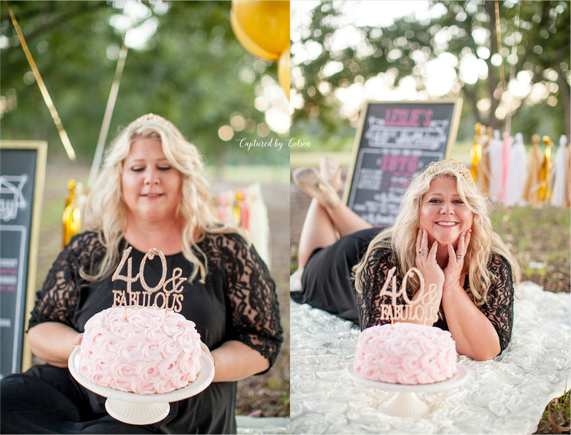 Captured by Colson Photography | Adult Cake Smash | Happy 40th Birthday ...